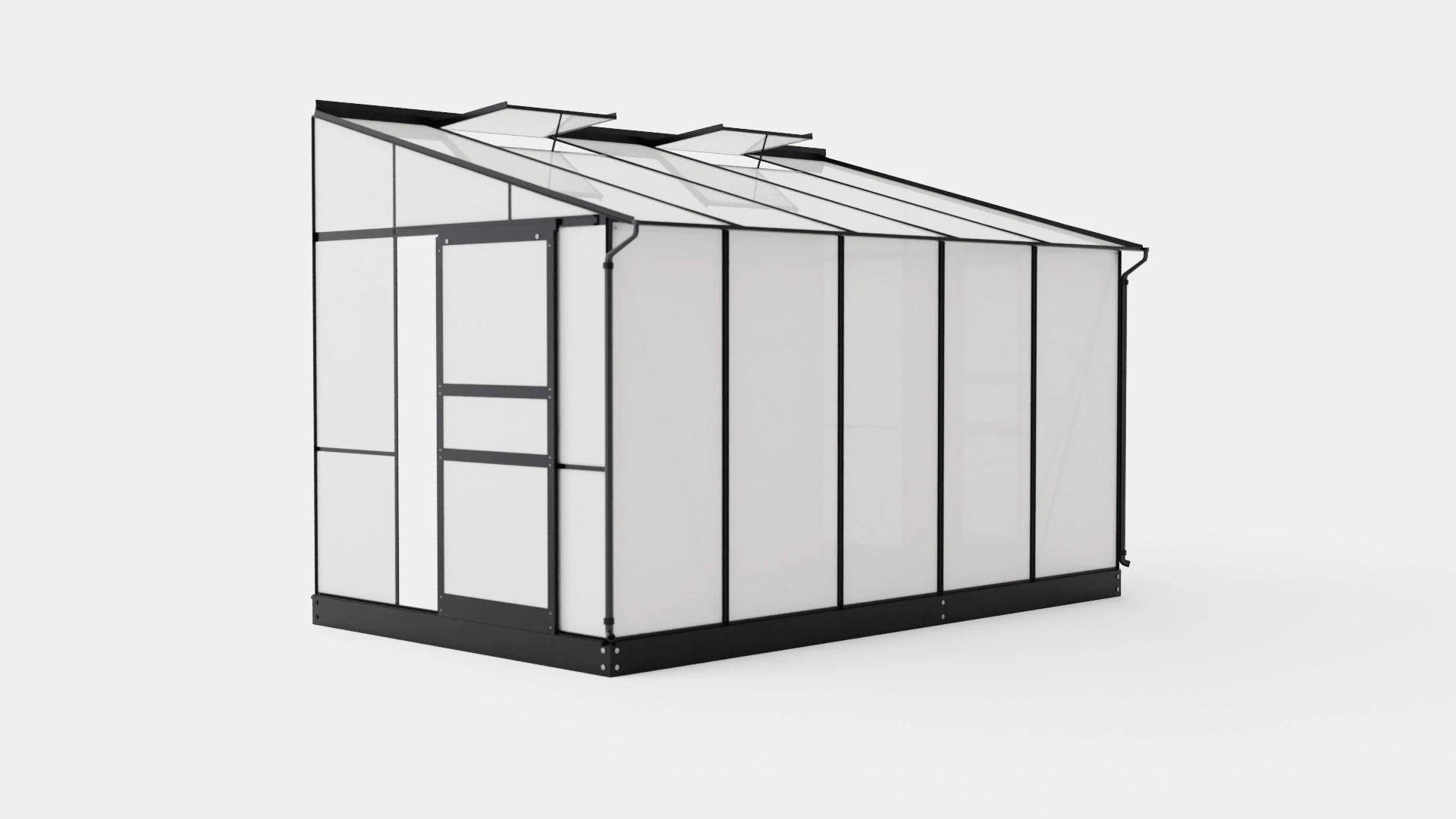 Greenhouse Ida 6500 Poly Black 3D Model .c4d .max .obj .3ds .fbx .stl .blend
