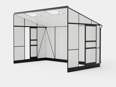 Greenhouse Ida 6500 Poly Black 3D Model