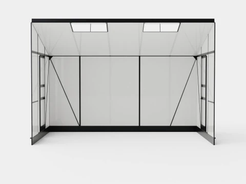 Greenhouse Ida 6500 Poly Black 3D Model