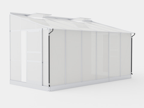 Greenhouse Ida 7800 Glass ALU 3D-Modell