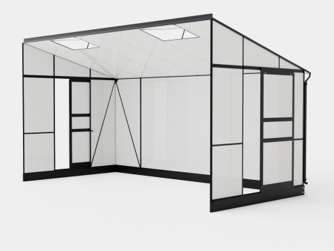 Greenhouse Ida 7800 Poly Black 3D Model