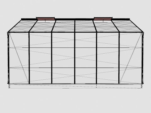 Greenhouse Ida 7800 Poly Black 3D Model