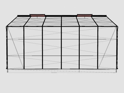 Greenhouse Ida 7800 Poly Black 3D Model