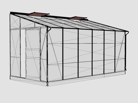 Greenhouse Ida 7800 Poly Black 3D Model