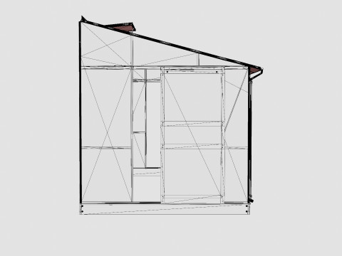 Greenhouse Ida 7800 Poly Black 3D Model