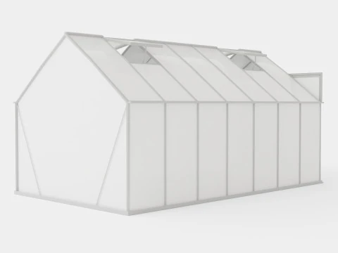 Greenhouse Mars 11500 Glass ALU 3D Model