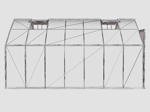 Greenhouse Mars 11500 Glass ALU Model 3D