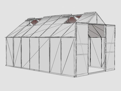 Greenhouse Mars 11500 Glass Black 3D Model