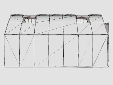 Greenhouse Mars 11500 Glass Black 3D Model