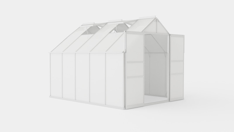 Greenhouse Mars 8300 Glass ALU 3D Model .c4d .max .obj .3ds .fbx .stl .blend 