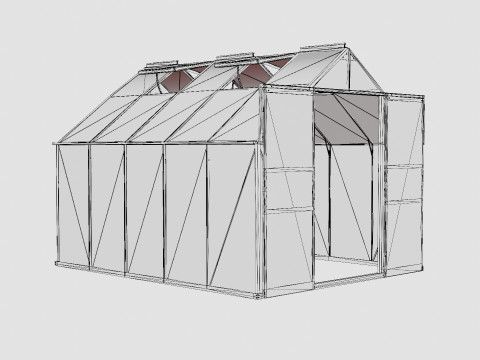 Greenhouse Mars 8300 Glass Green Modèle 3D