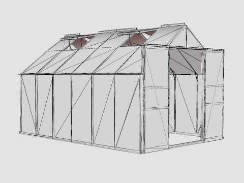 Greenhouse Mars 9900 Glass ALU Modèle 3D