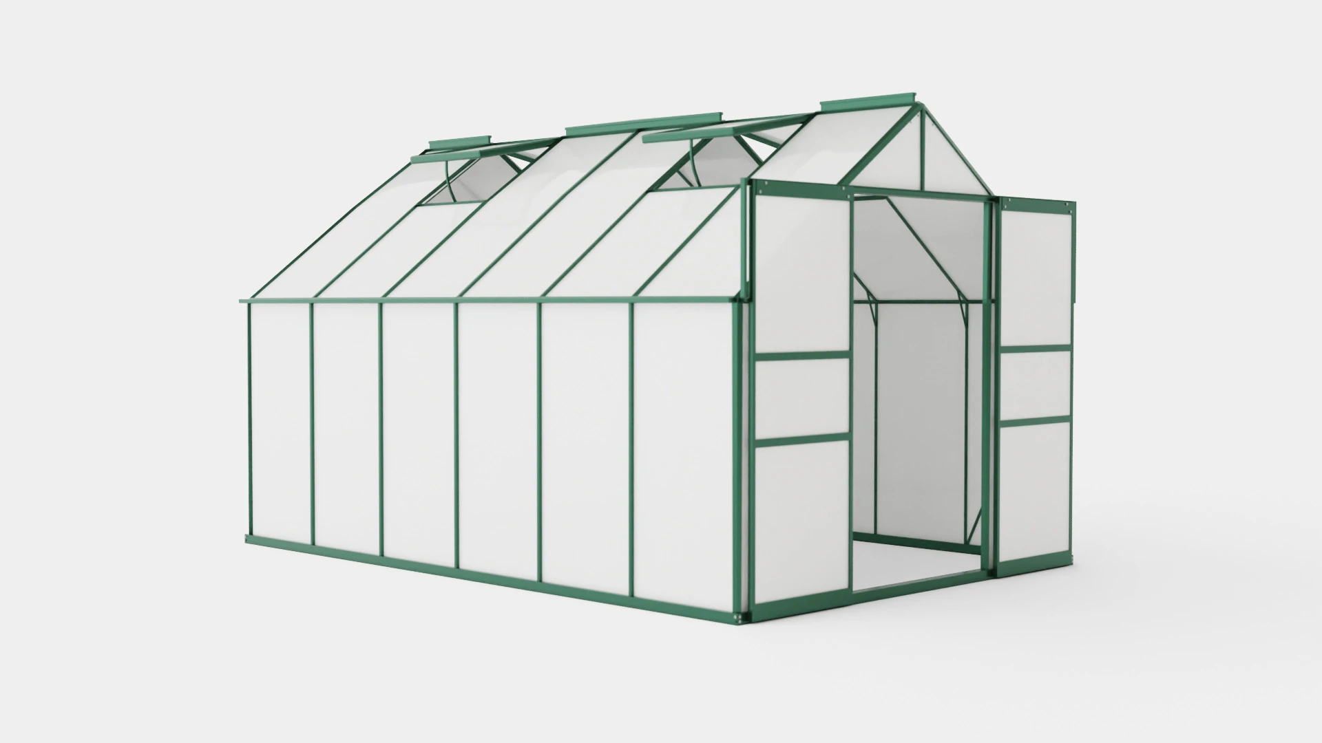Greenhouse Mars 9900 Glass Green 3D Model .c4d .max .obj .3ds .fbx .stl .blend 