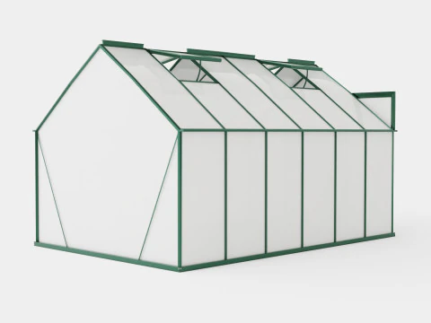 Greenhouse Mars 9900 Glass Green 3D Model