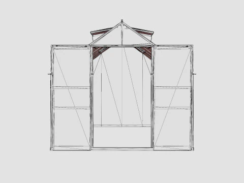 Greenhouse Mars 9900 Glass Green 3D Model