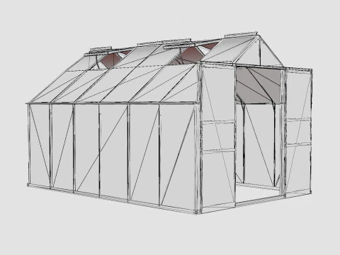 Greenhouse Mars 9900 Glass Green 3D Model