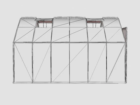 Greenhouse Mars 9900 Glass Green 3D Model