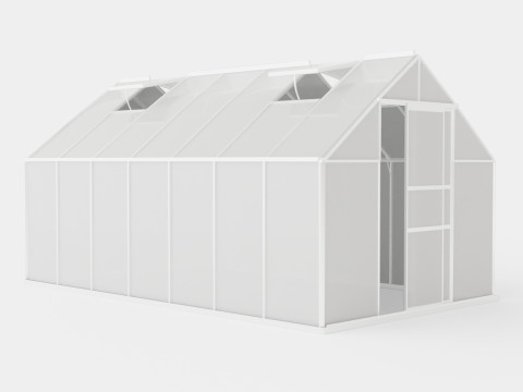Greenhouse Merkur 11500 Glass ALU 3D Model