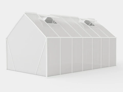 Greenhouse Merkur 11500 Glass ALU 3D Model