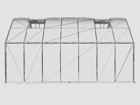 Greenhouse Merkur 11500 Glass ALU 3D मॉडल