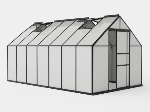 Greenhouse Merkur 11500 Glass Black 3D Model