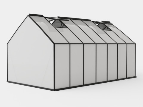 Greenhouse Merkur 11500 Glass Black 3D Model