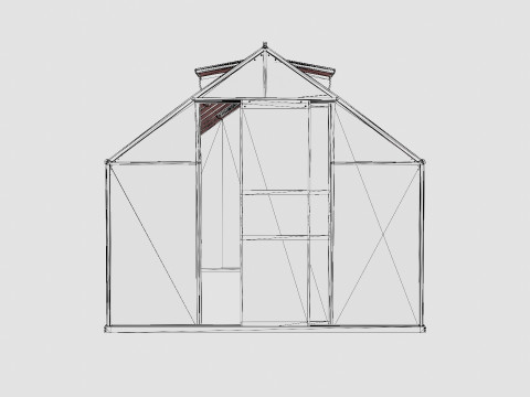 Greenhouse Merkur 11500 Glass Green 3D Model