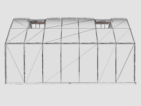 Greenhouse Merkur 11500 Glass Green 3D Model