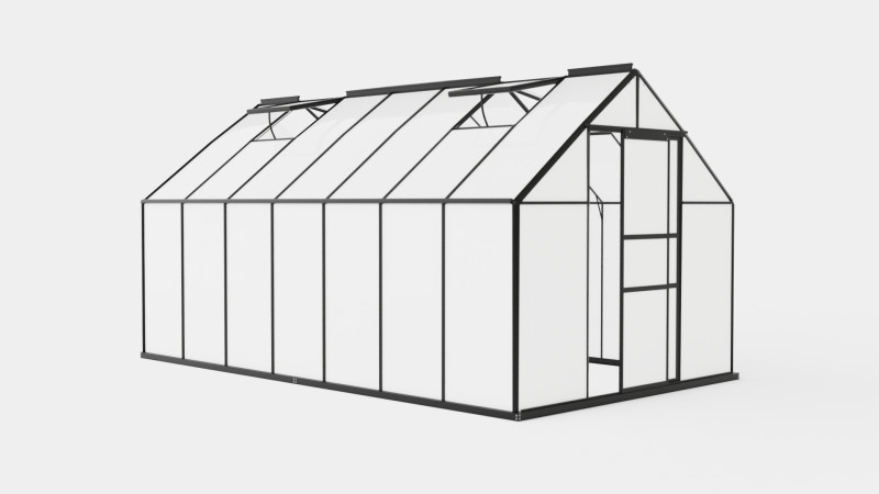 Greenhouse Merkur 11500 Poly Black Modello 3D .c4d .max .obj .3ds .fbx .stl .blend