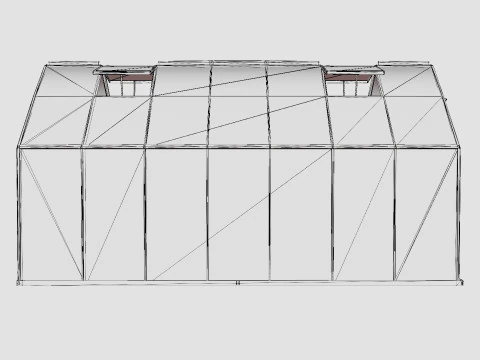 Greenhouse Merkur 11500 Poly Black 3D Model