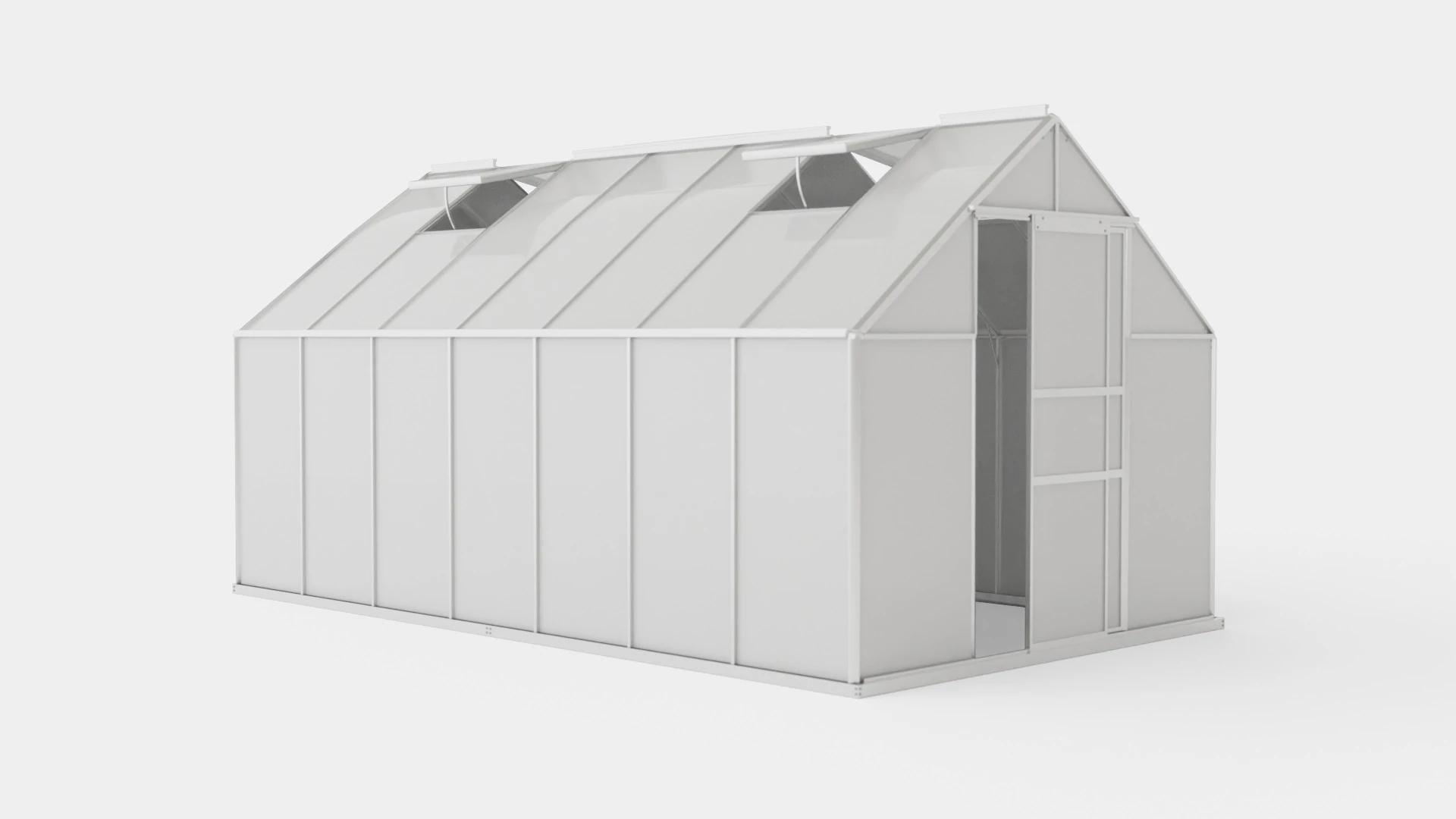 Greenhouse Merkur 11500 Poly ALU 3D Model .c4d .max .obj .3ds .fbx .stl .blend