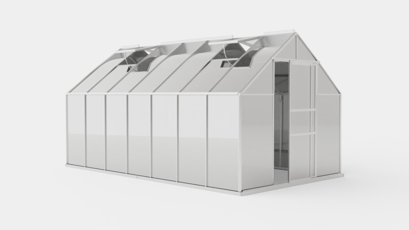 Greenhouse Merkur 6700 Glass ALU 3D Model .c4d .max .obj .3ds .fbx .stl .blend 