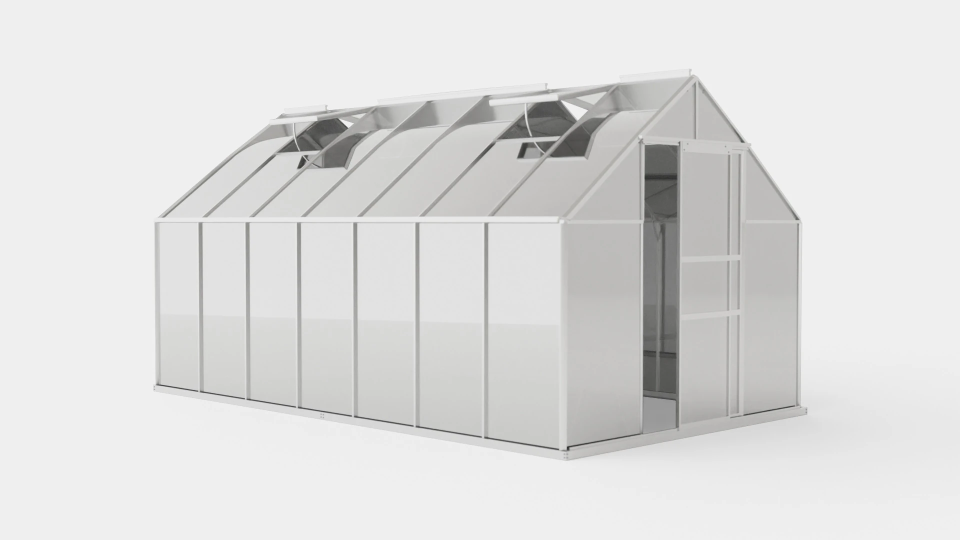Greenhouse Merkur 6700 Glass ALU 3D Model .c4d .max .obj .3ds .fbx .stl .blend