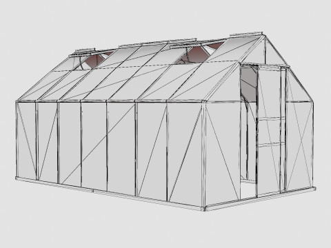Greenhouse Merkur 6700 Glass ALU 3D Model