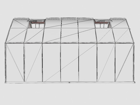 Greenhouse Merkur 6700 Glass ALU 3D Model