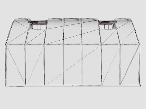 Greenhouse Merkur 6700 Glass ALU 3D Model
