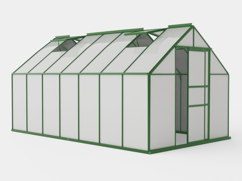 Greenhouse Merkur 6700 Glass Green 3D Model