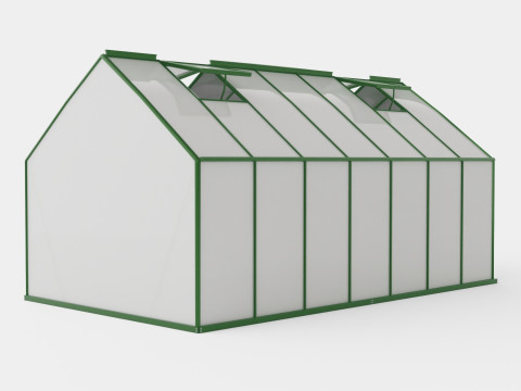 Greenhouse Merkur 6700 Glass Green 3Dモデル