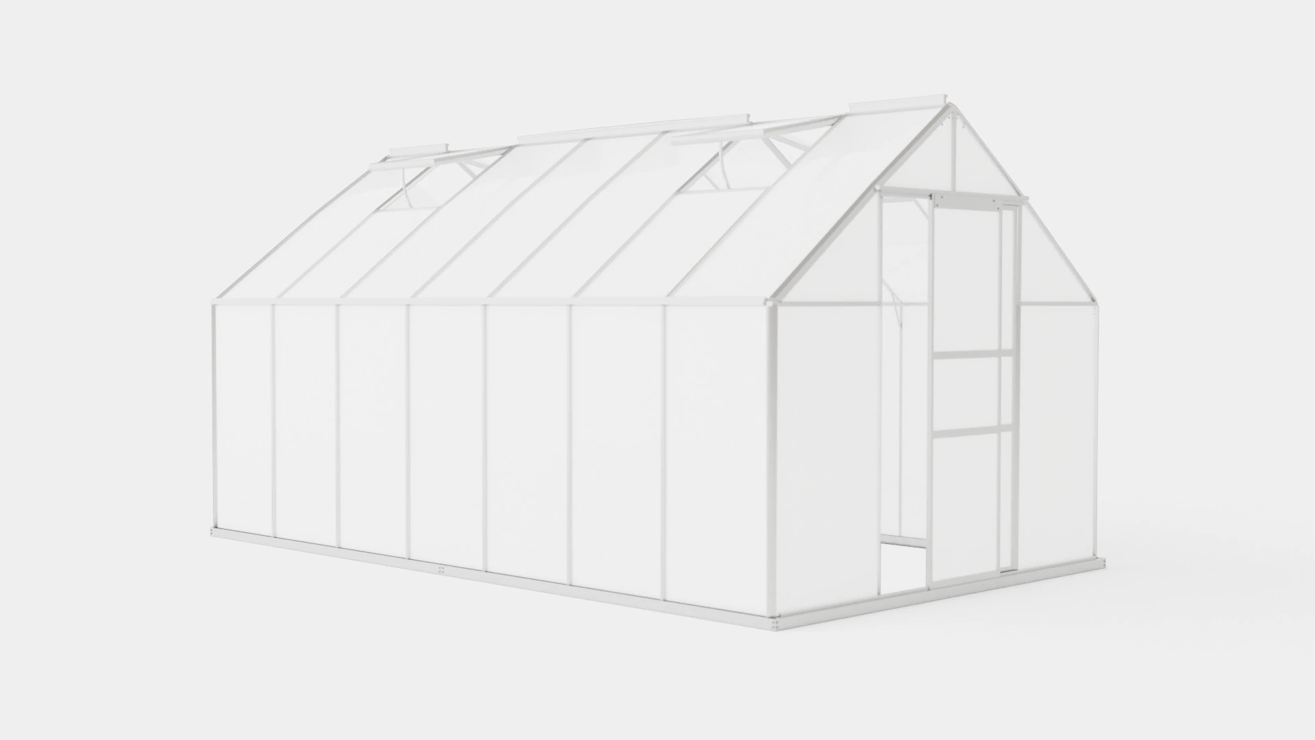 Greenhouse Merkur 6700 Poly ALU 3D Model .c4d .max .obj .3ds .fbx .stl .blend 