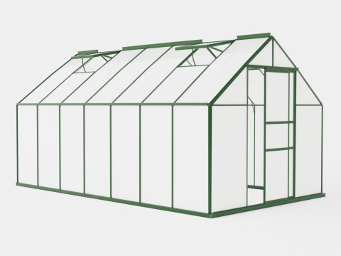 Greenhouse Merkur 6700 Poly Green 3D Model