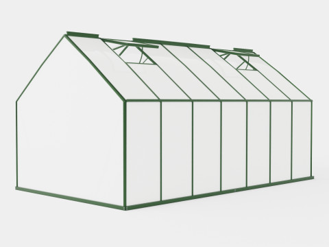Greenhouse Merkur 6700 Poly Green 3D Model