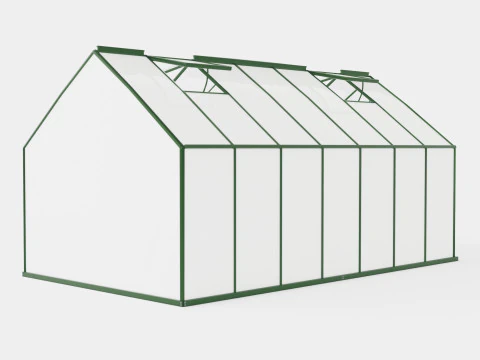 Greenhouse Merkur 6700 Poly Green 3D Model