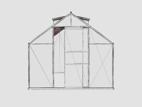 Greenhouse Merkur 6700 Poly Green 3D Model