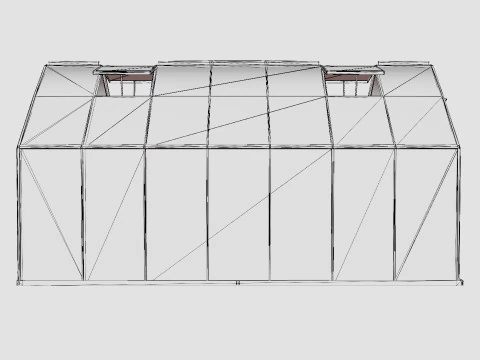 Greenhouse Merkur 6700 Poly Green 3D Model