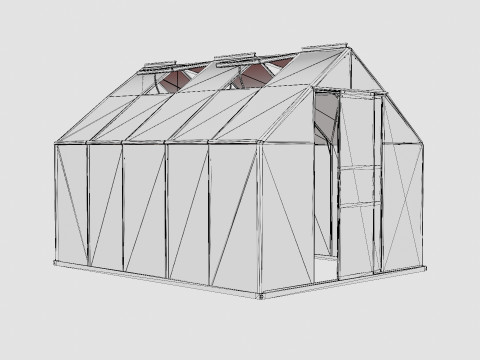 Greenhouse Merkur 8300 Glass Black 3D 모델