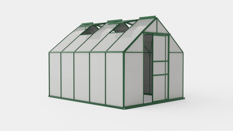 Greenhouse Merkur 8300 Glass Green Modèle 3D .c4d .max .obj .3ds .fbx .stl .blend