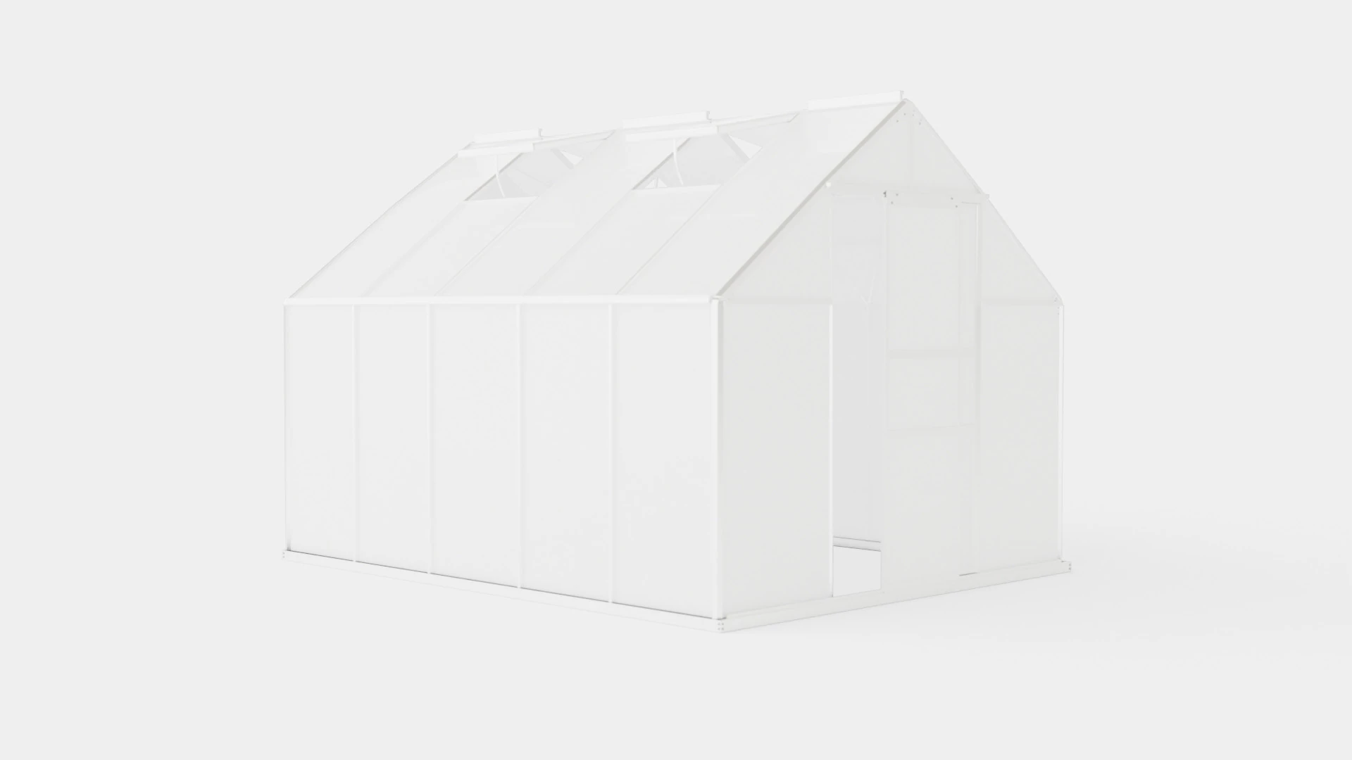 Greenhouse Merkur 8300 Poly ALU 3D Model .c4d .max .obj .3ds .fbx .stl .blend 