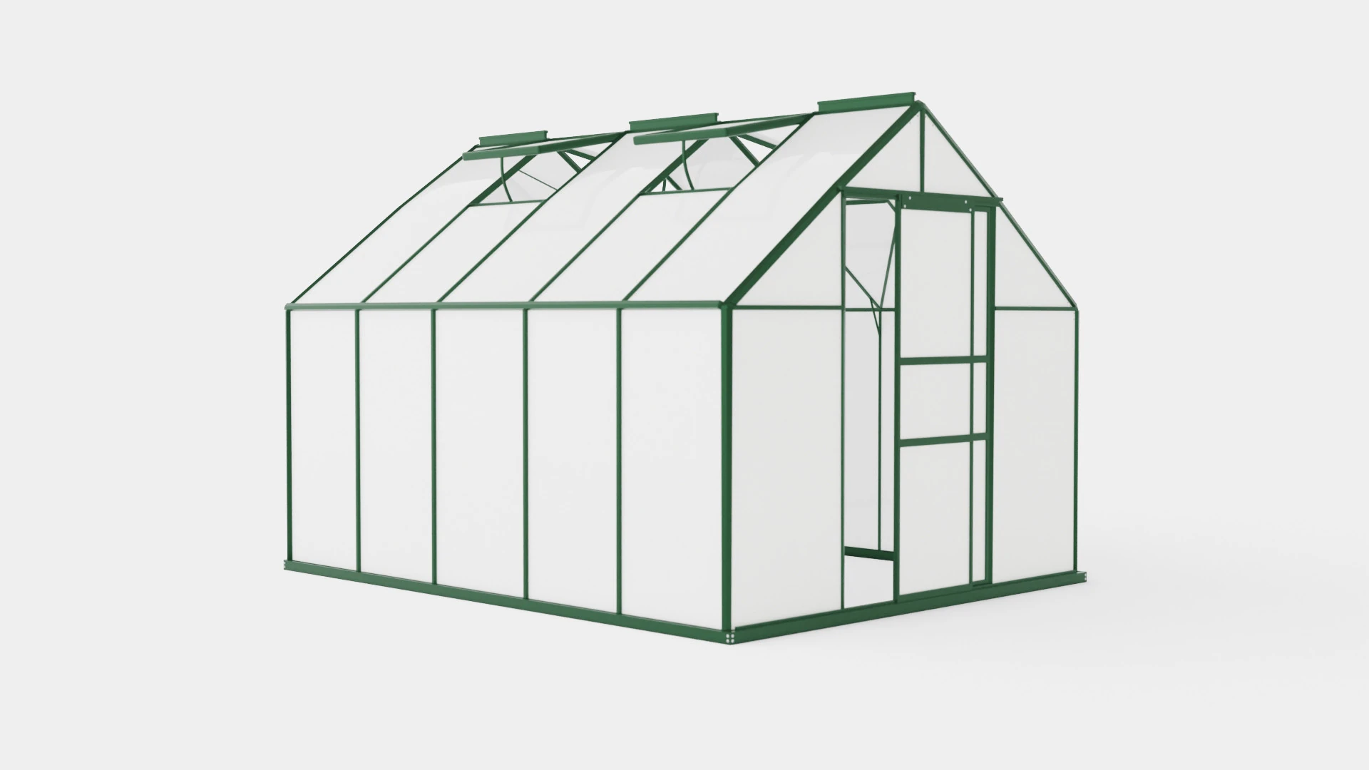 Greenhouse Merkur 8300 Poly Green 3D Model .c4d .max .obj .3ds .fbx .stl .blend 