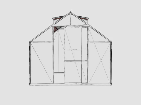 Greenhouse Merkur 8300 Poly Green 3D Model