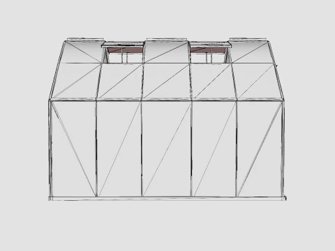 Greenhouse Merkur 8300 Poly Green 3D Model